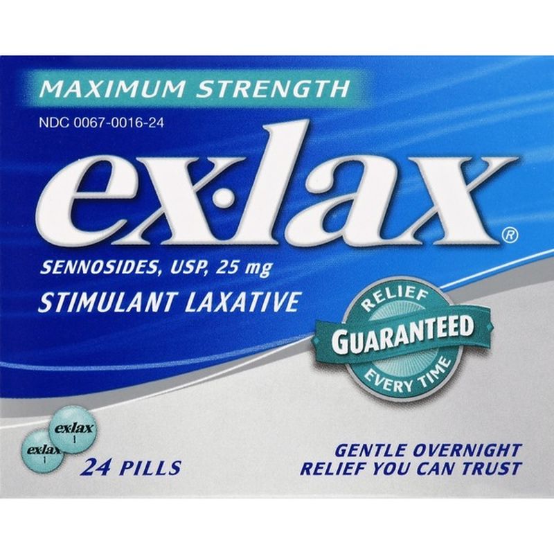 exlax Maximum Strength Stimulant Laxative Pills (24 ct) from Walmart Instacart