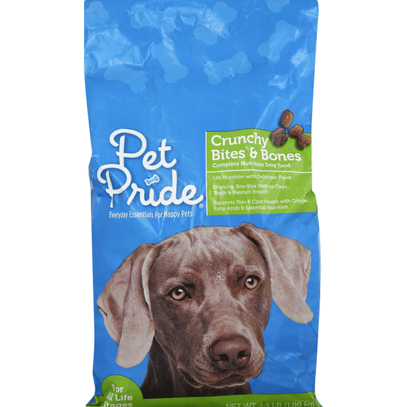 Pet Pride Dog Food Crunchy Bites Bones 4 4 Lb Instacart