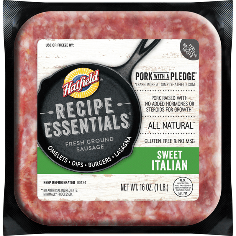 Hatfield Ground Sausage, Fresh, Sweet Italian (16 oz) Instacart