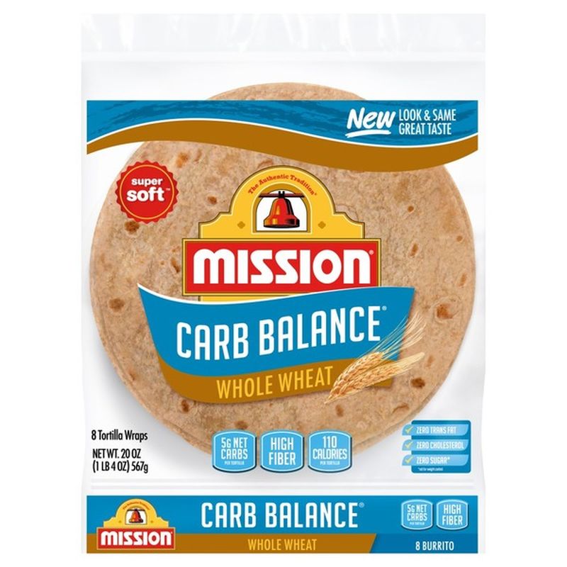 Mission Carb Balance Burrito Whole Wheat Tortillas (20 oz) Instacart