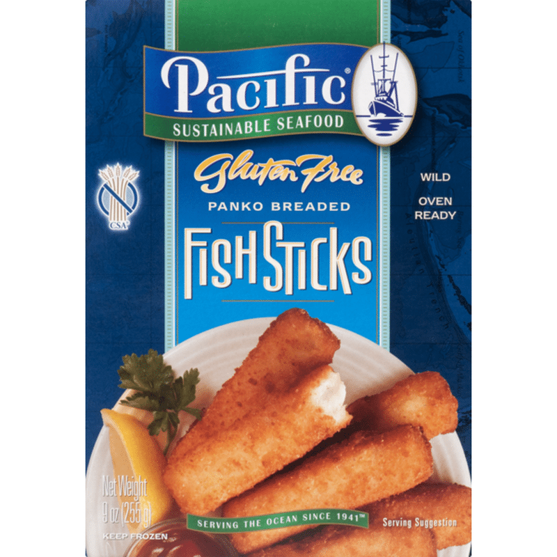 Pacific Sustainable Seafood Gluten Free Panko Breaded Fish Sticks (9 oz
