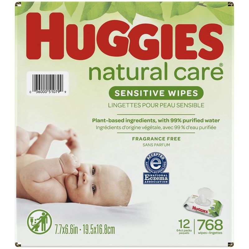 Huggies Sensitive Baby Wipes Unscented 64 Ct Instacart