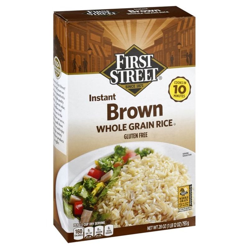 First Street Brown Rice, Gluten Free, Whole Grain, Instant (28 oz) Instacart