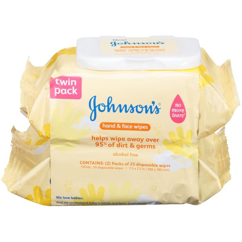 johnson's hand and face wipes antibacterial
