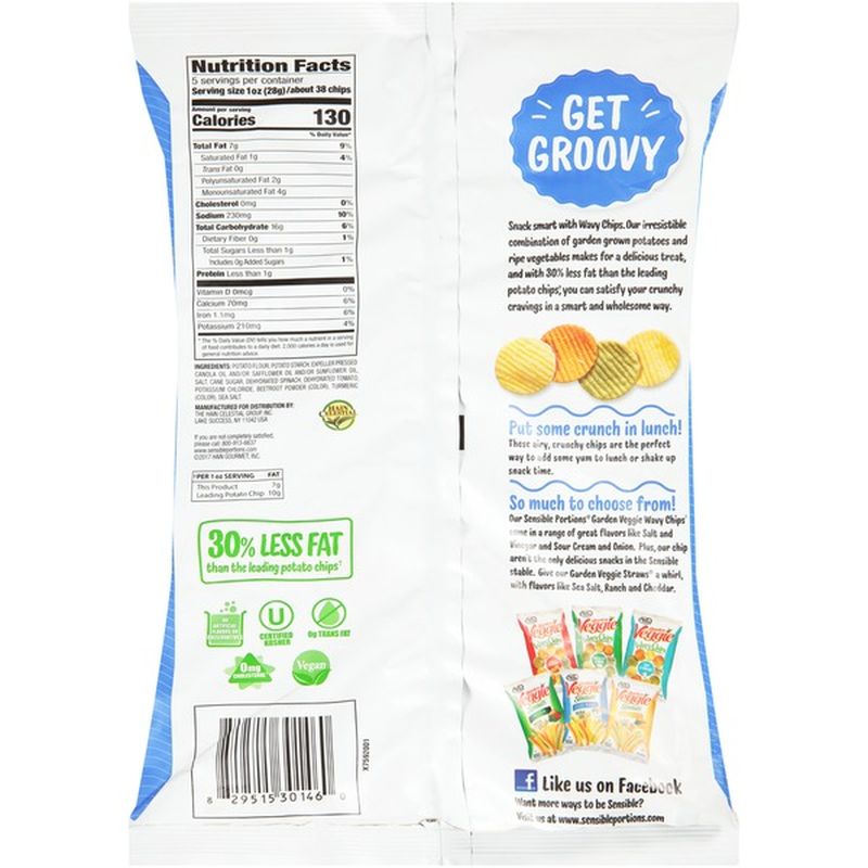 Sensible Portions Garden Veggie Wavy Chips Sea Salt Vegetable & Potato