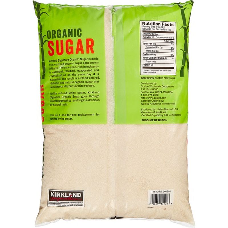 Kirkland Signature Organic Cane Sugar, 10 lb (10 lb) Instacart