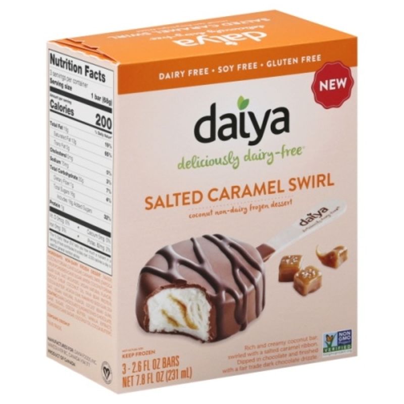 Daiya Salted Caramel Swirl Dipped Bars
