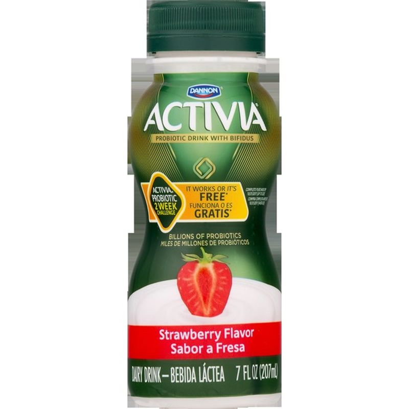 Activia Strawberry Lowfat Yogurt Drink (7 fl oz) Instacart