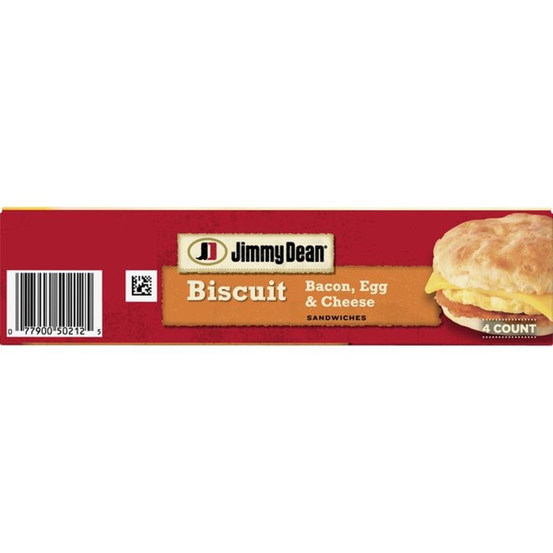 Jimmy Dean Bacon, Egg & Cheese Biscuit Sandwiches (3.6 oz) Instacart