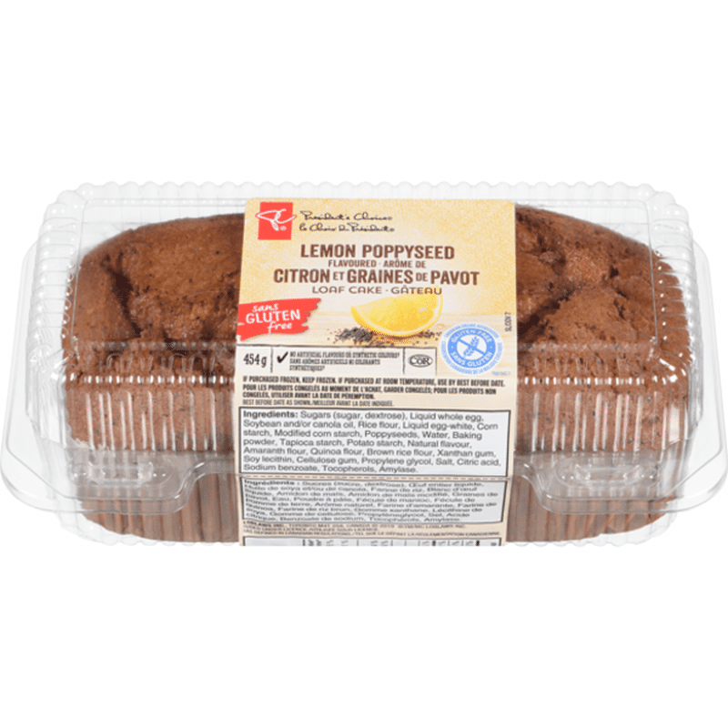President's Choice Gluten Free Lemon Poppy Seed Loaf (454 g) Instacart