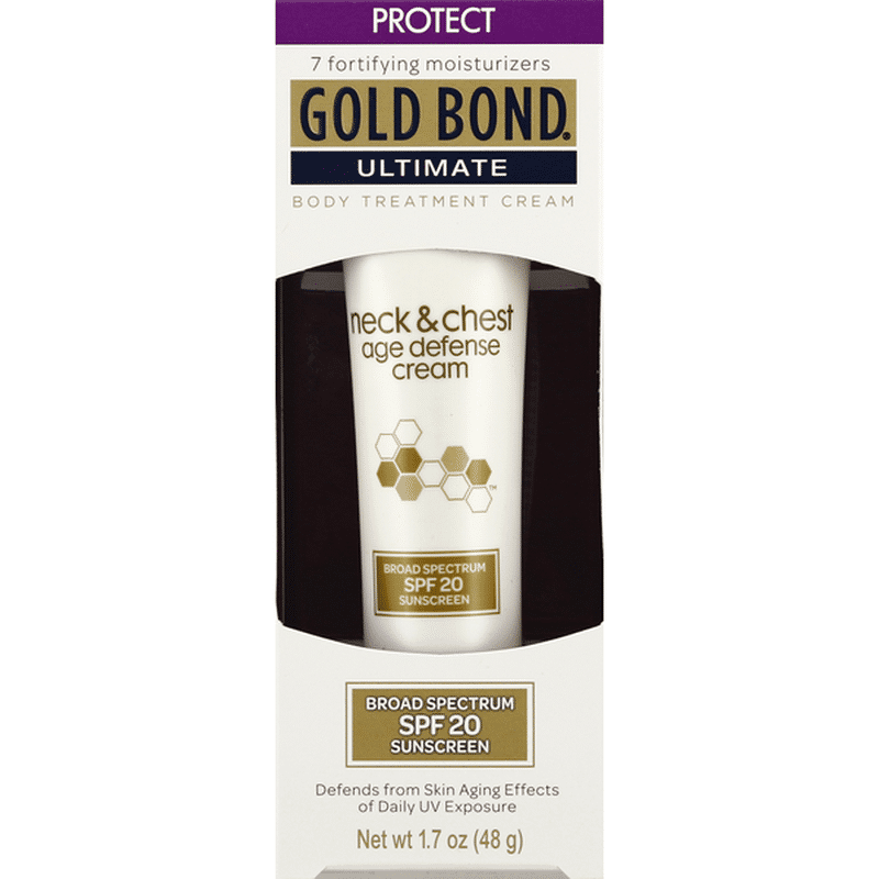 Gold Bond Age Defense Cream, Neck & Chest, Broad Spectrum SPF 20 (1.7