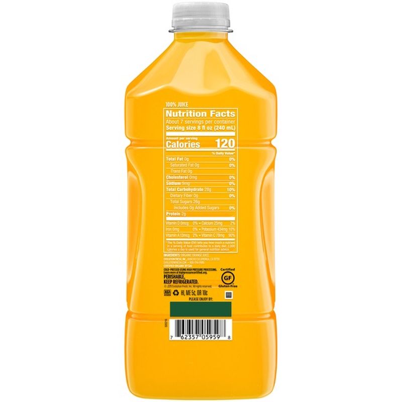 Evolution Fresh Pure Orange ColdPressed Organic Orange Juice (59 fl oz
