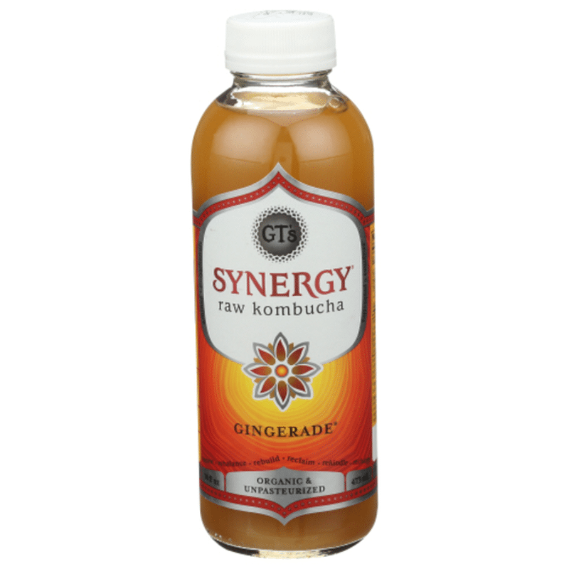 GTs Kombucha, Gingerade, Raw (16 fl oz) from Sprouts Farmers Market Instacart