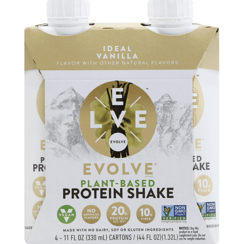 Evolve Protein Shake Plant Based Ideal Vanilla 4 Each Instacart