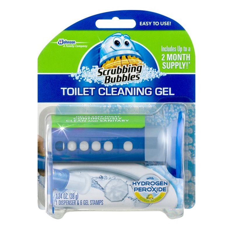Scrubbing Bubbles Toilet Cleaning Stamp, Fresh Gel, Citrus, Dispenser