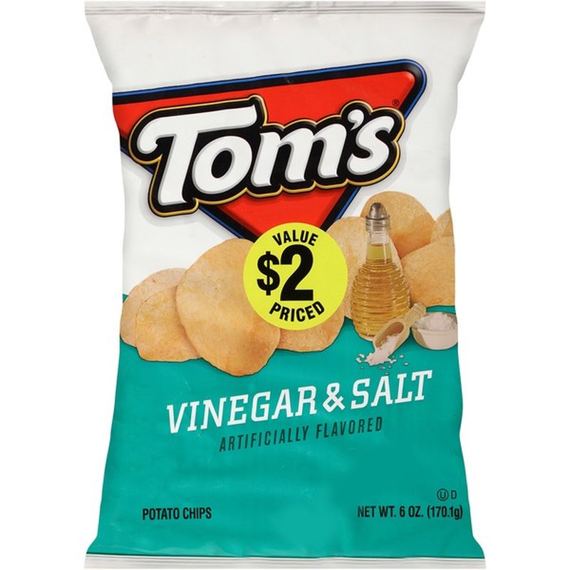 Tom's Vinegar & Salt Potato Chips (6 oz) Instacart