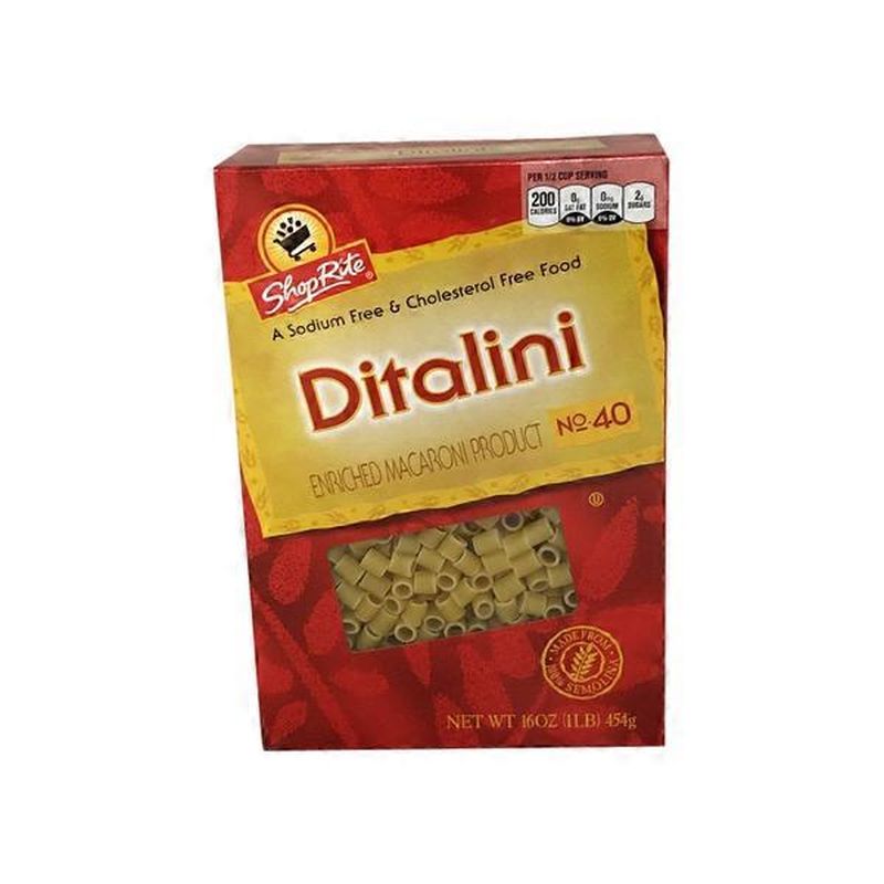 ShopRite Enriched Macaroni Product No.40, Ditalini (16 oz) - Instacart