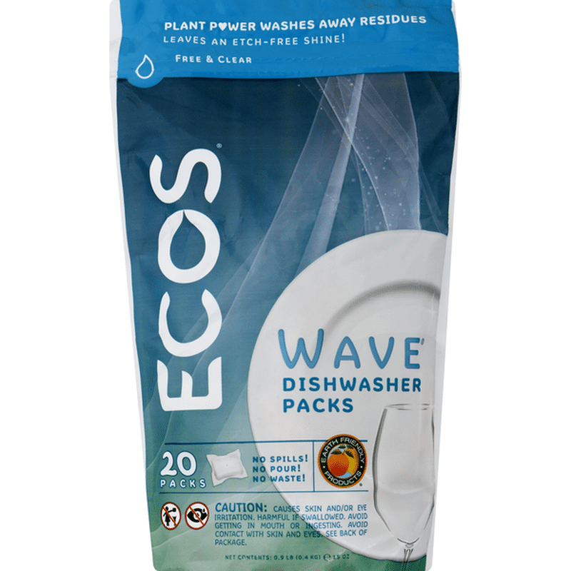 ECOS Dishwasher Packs, Free & Clear, Wave (20 each) Instacart