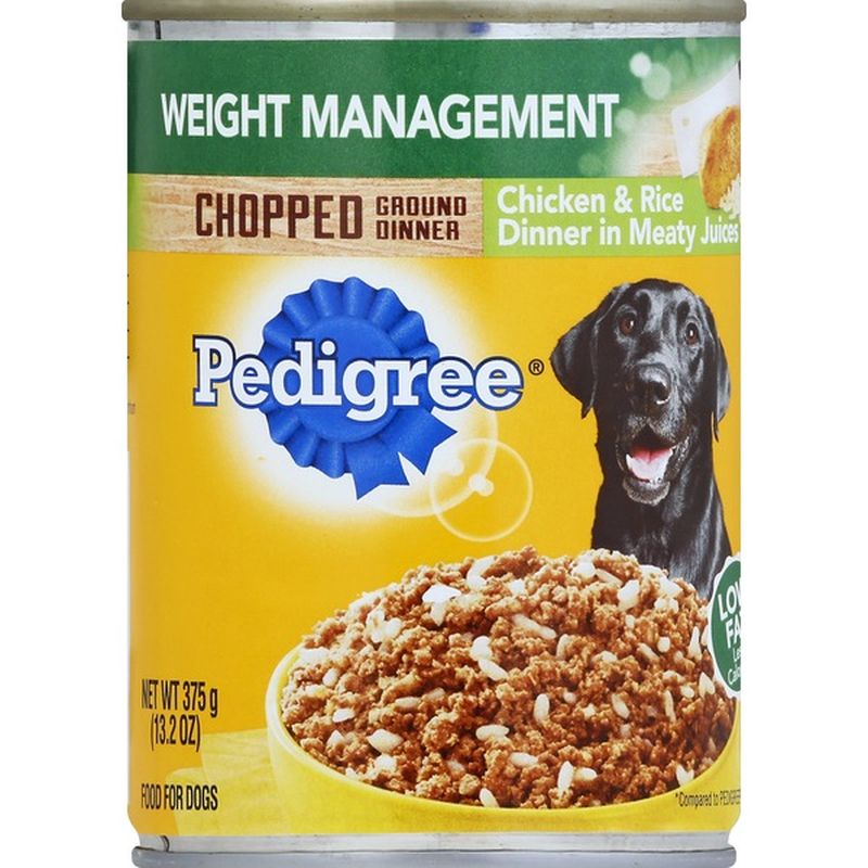 Pedigree Weight Management Chopped Ground Dinner Chicken & Rice Flavor