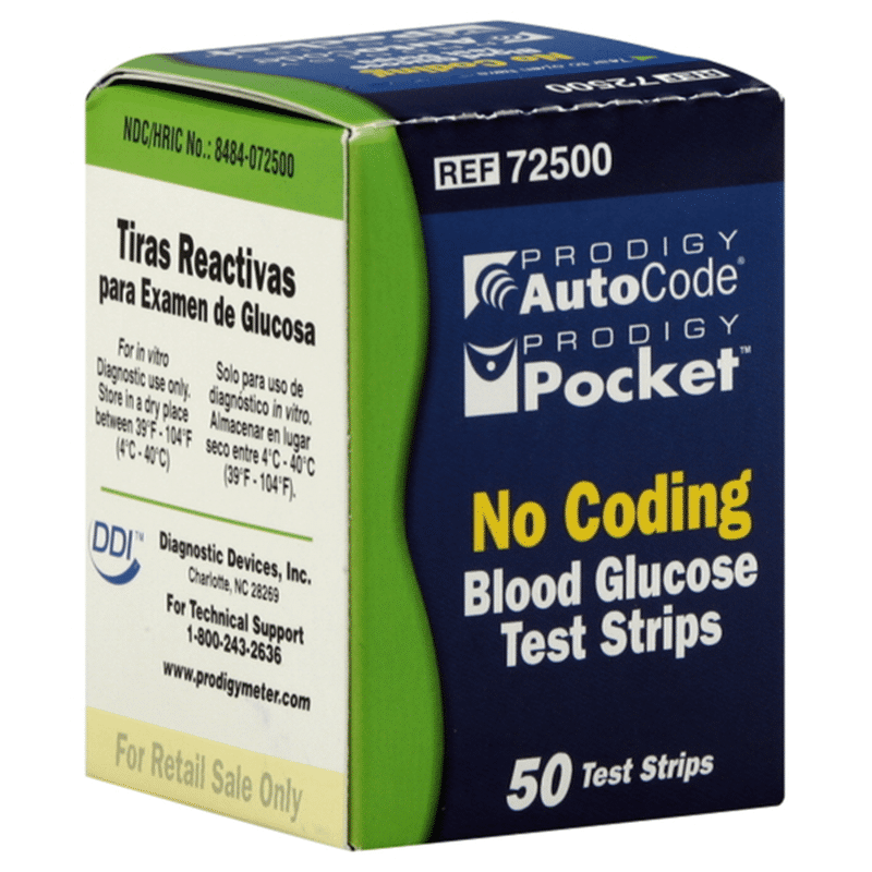 Prodigy No Coding Blood Glucose Test Strips