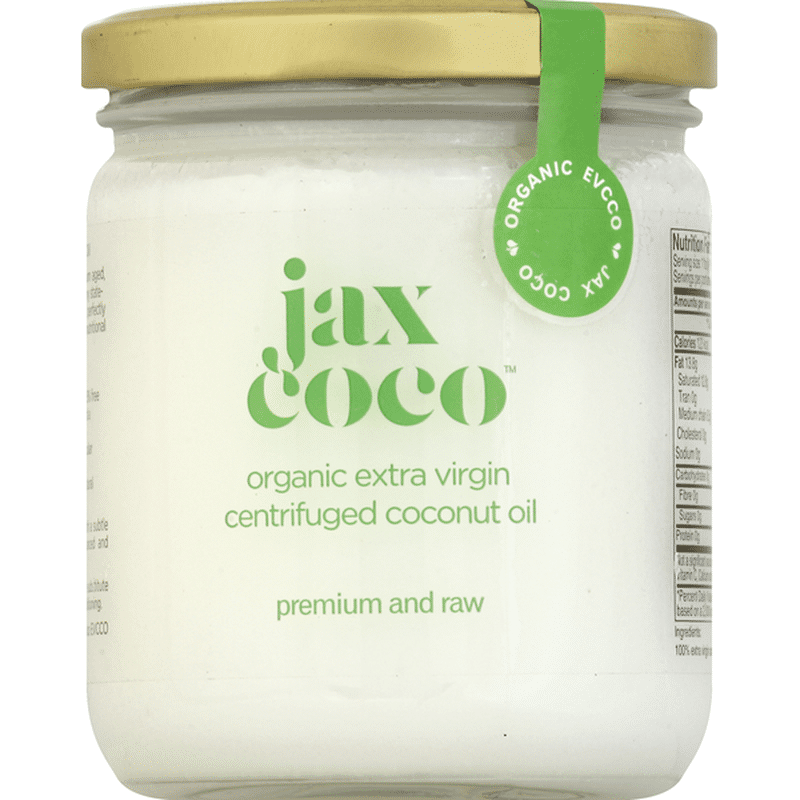 Jax Coco Coconut Oil, Centrifuged, Organic Extra Virgin (13.5 oz