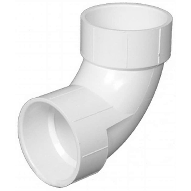 Charlotte Pipe 3" 90-Degree PVC DWV Sanitary Elbow