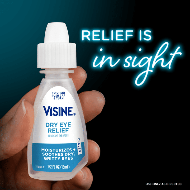 VISINE Dry Eye Relief Lubricant Eye Drops (0.5 fl oz) Instacart