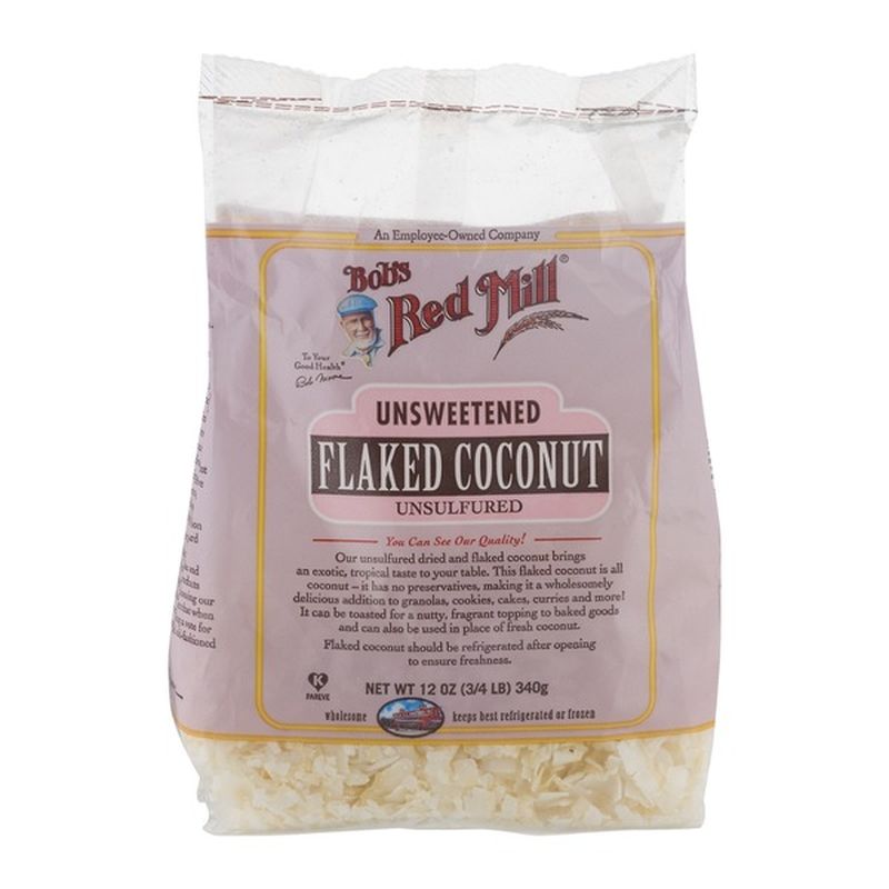 Bob's Red Mill Unsweetened Flaked Coconut Unsulfured (12 oz) - Instacart