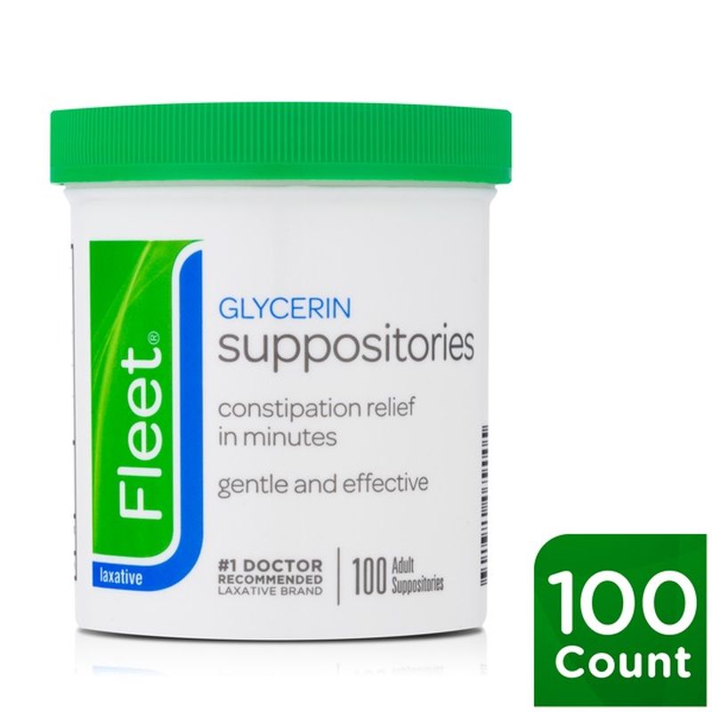 Fleet Glycerin Suppositories, Laxative, Adult (100 each