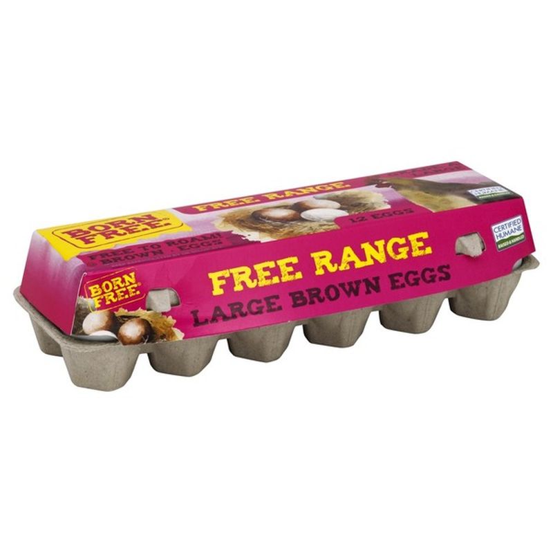 Born Free Eggs, Brown, Free Range, Large (12 ct) from Safeway Instacart