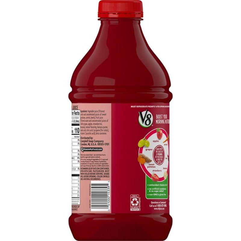 V8® Juice Blend, Strawberry Banana (46 fl oz) from Stater Bros. Instacart