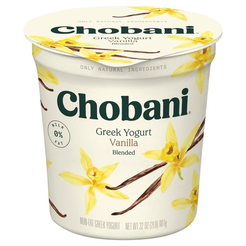 Chobani Vanilla Blended NonFat Greek Yogurt (32 oz) from Falletti