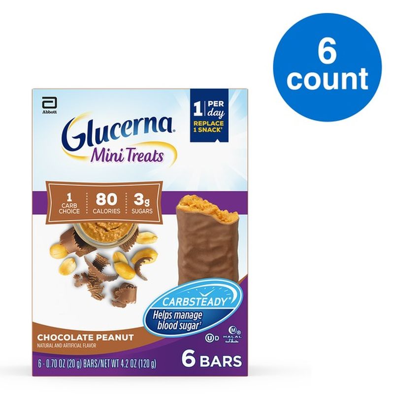 Glucerna Mini Treat Snack Bars Chocolate Peanut Bars (4.23 oz) - Instacart