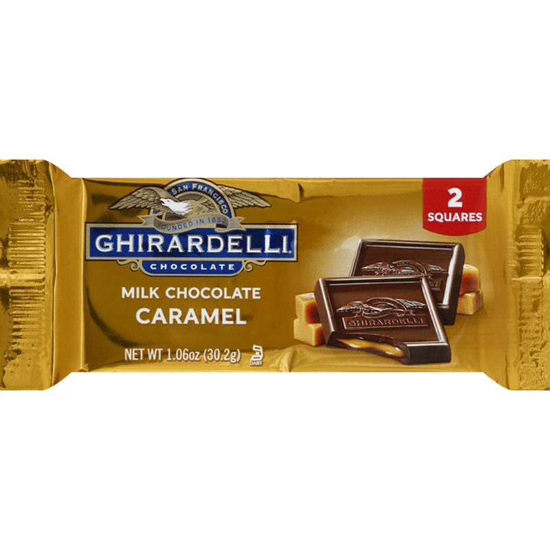 Ghirardelli Chocolate Milk Chocolate Caramel 2-Squares (0.96 oz ...