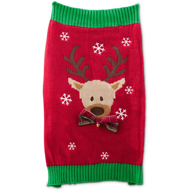 3X-Large Holiday Red Raindeer Snowflake Sweater