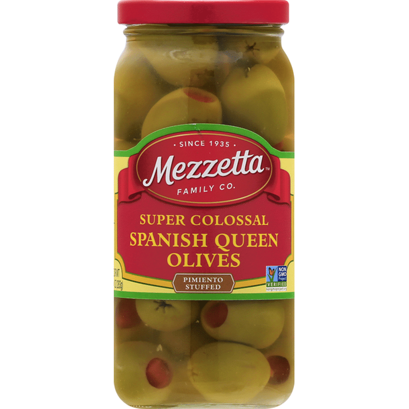 Mezzetta Olives, Spanish Queen, Super Colossal, Pimento Stuffed (10 oz