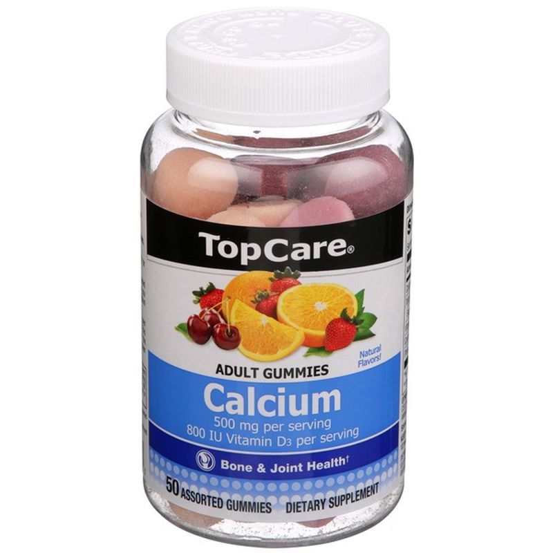 TopCare Adult Calcium 500 Mg, Vitamin D3 800 Iu Bone & Joint Health