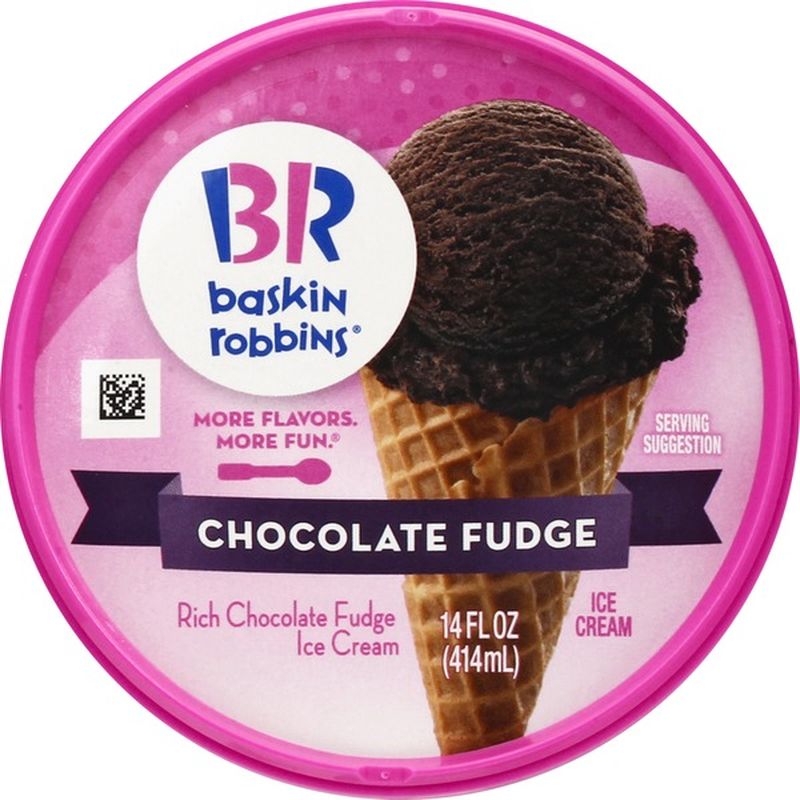 Baskin Robbins Ice Cream, Chocolate Fudge (14 oz) Instacart