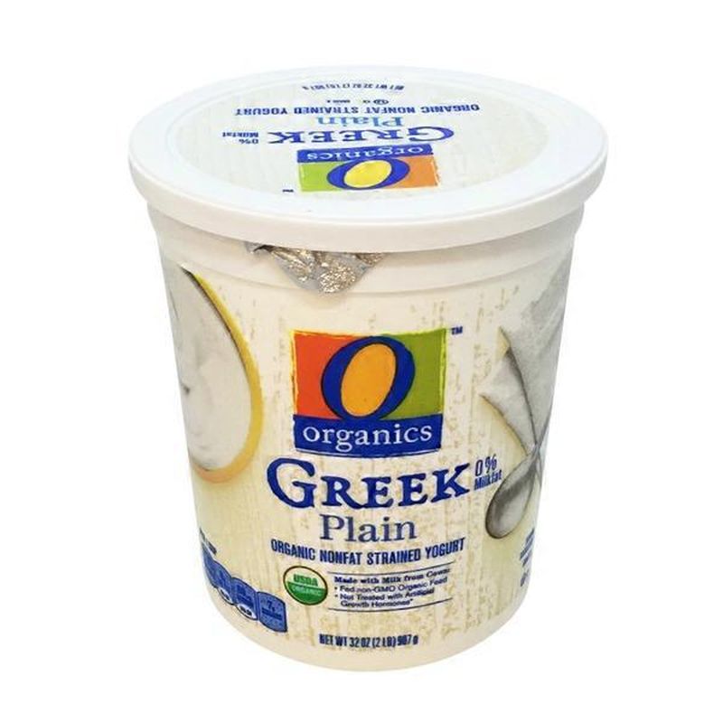 O organics Plain Greek Strained Nonfat Yogurt (32 oz) - Instacart