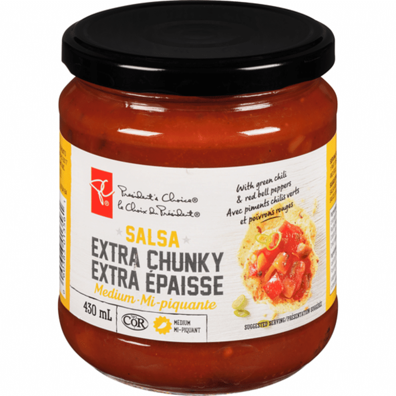 President Choice Extra Chunky Medium Salsa (430 ml) Instacart