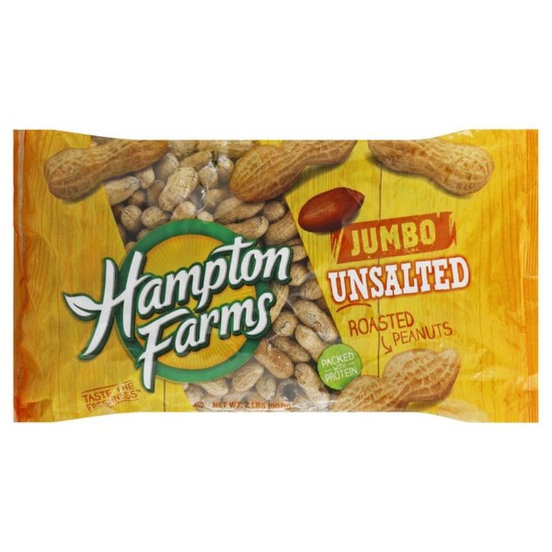 Hampton Farms Peanuts, Unsalted, Jumbo, Roasted (2 lb) Instacart