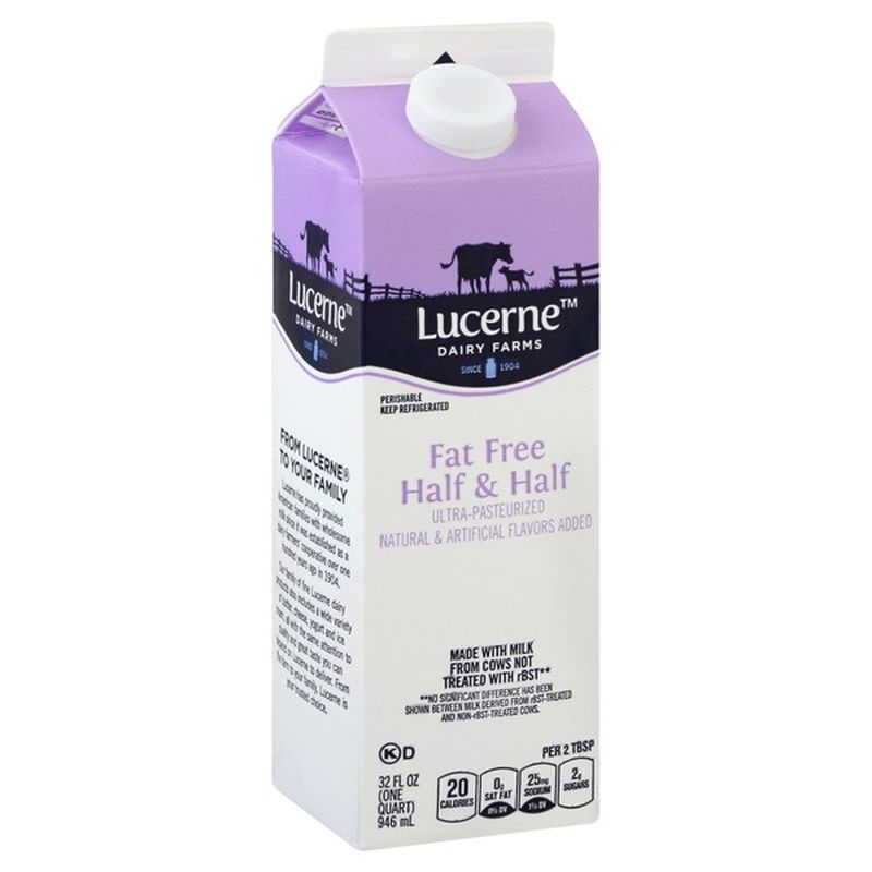 Lucerne Dairy Farms Fat Free Half & Half Milk (1 qt) from Safeway