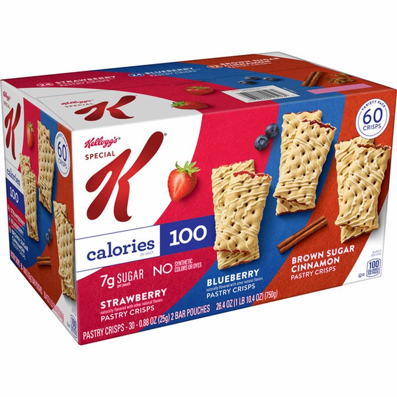 Kellogg's Special K Pastry Crisps, Breakfast Bars, Variety Pack (26.4