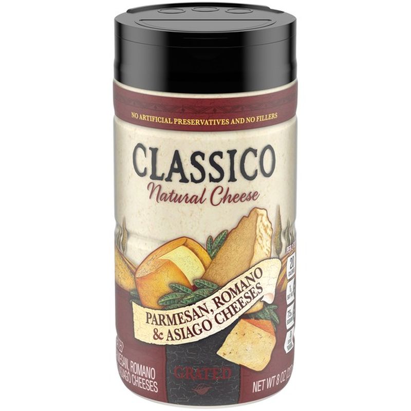 Classico Grated Parmesan, Romano and Asiago Cheese (8 oz) Instacart