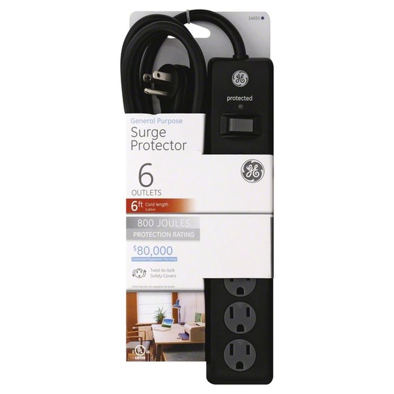 GE Surge Protector, General Purpose, 6 Outlets (1 each) Instacart