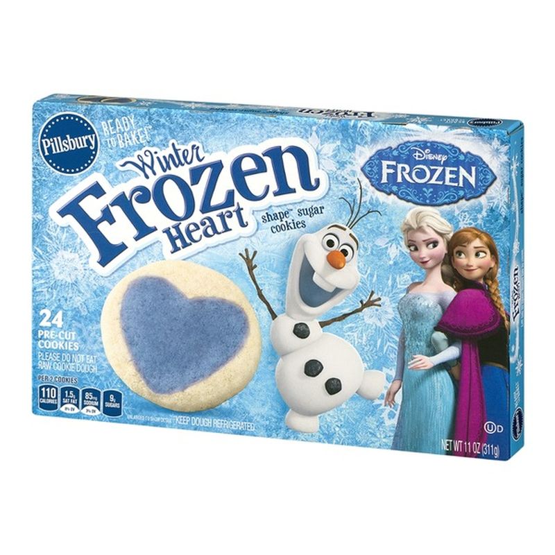 Pillsbury Ready To Bake Winter Frozen Heart Shaped Sugar Cookies 24 Ct 11 Oz Instacart