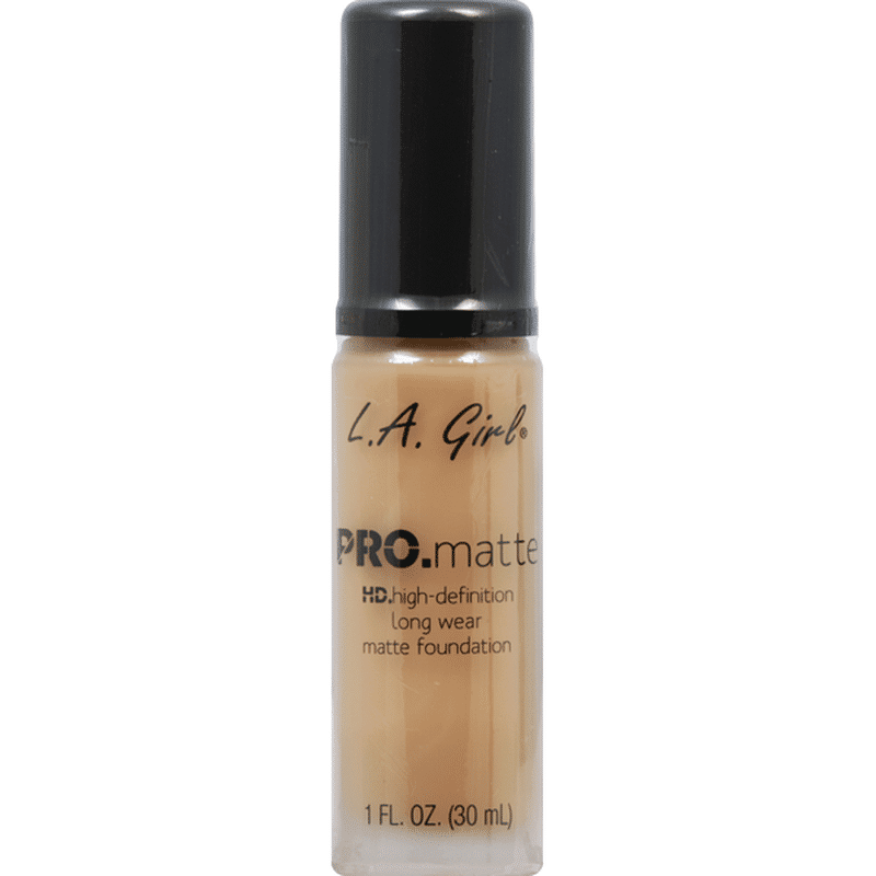 LA Girl Liquid Foundation, Matte, Long Wear, HD HighDefinition, Light