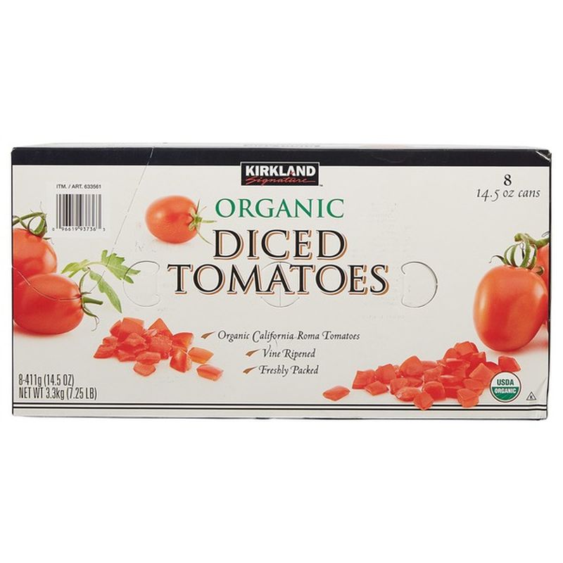 Kirkland Signature Organic Diced Tomatoes, 8 x 14.5 oz (14.5 oz) from