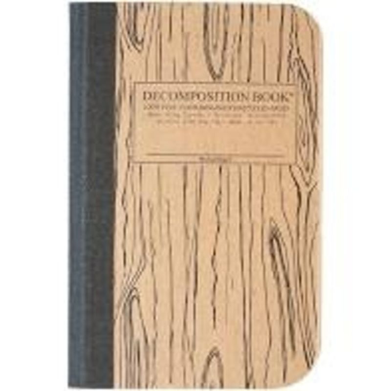 Decomposition Book Woodgrain Pocket-Size Decomposition Book : College-Ruled Composition Notebook With 100% Post-Consumer-Waste Recycled Pages