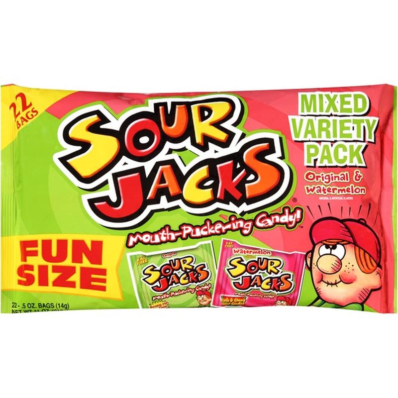 Sour Jacks Mixed Variety Pack Fun Size Candy (0.5 oz) Instacart